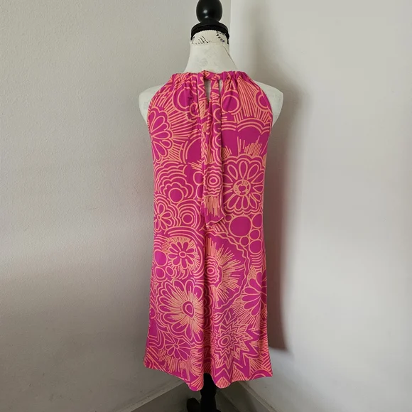 💕Trina Turk Vibrant Pink JUJU halter dress size small 💕 - Picture 8 of 9